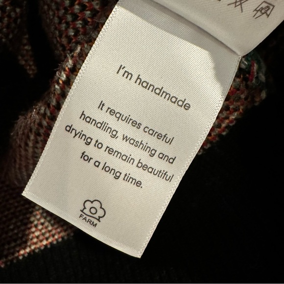 NWT Farm Rio Mushroom Forest Puff Sleeve Sweater, Size S - Picture 9 of 10